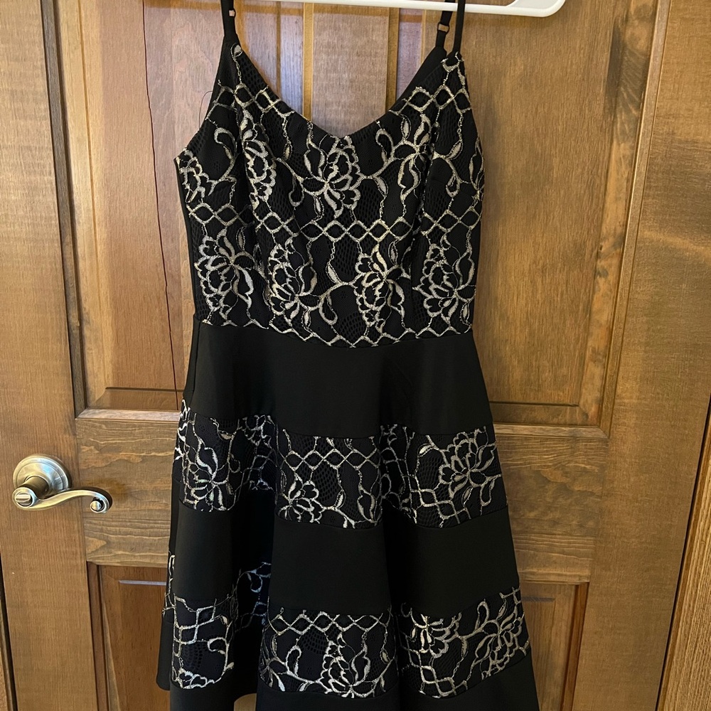 Annabella Black and Gold Dress